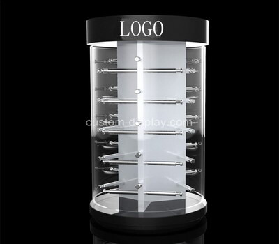 Custom rotating round acrylic display cabinet