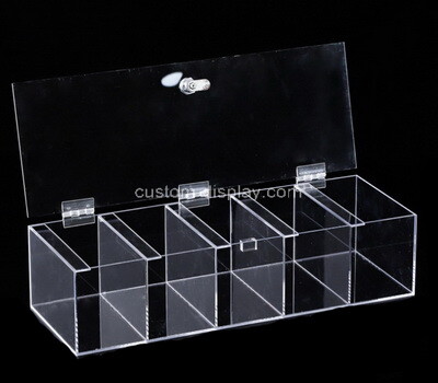 Custom perspex 5 grids display box with lid