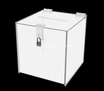 Custom square perspex lockable ballot box