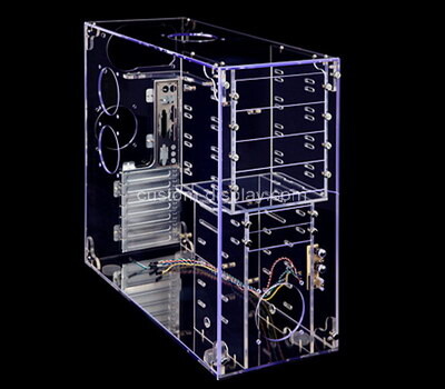 Custom clear plexiglass computer case