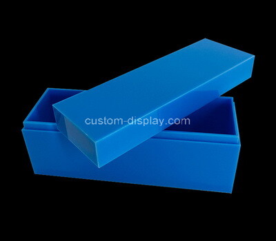 Custom blue plexiglass box with lid