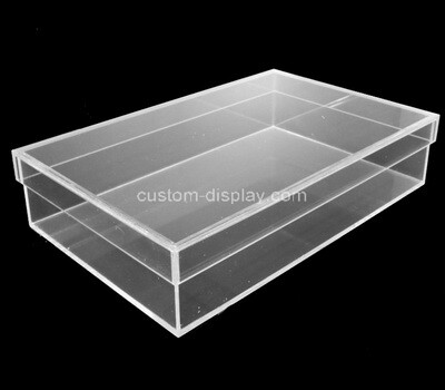Custom transparent acrylic box with lock dustproof display storage box plexiglass  box net red square custom