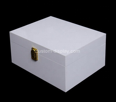 Custom white acrylic lockable case