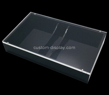 Custom acrylic 2 compartment porker box