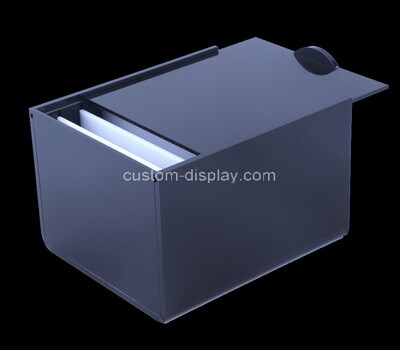 Custom black perspex sliding lid box