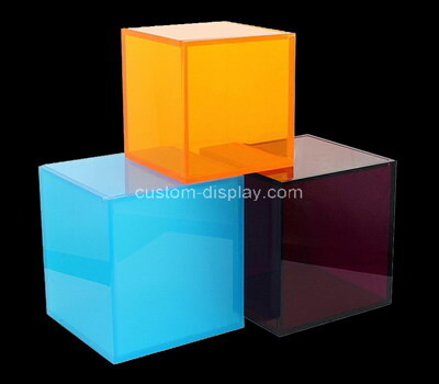 Custom color acrylic plexiglass cube box