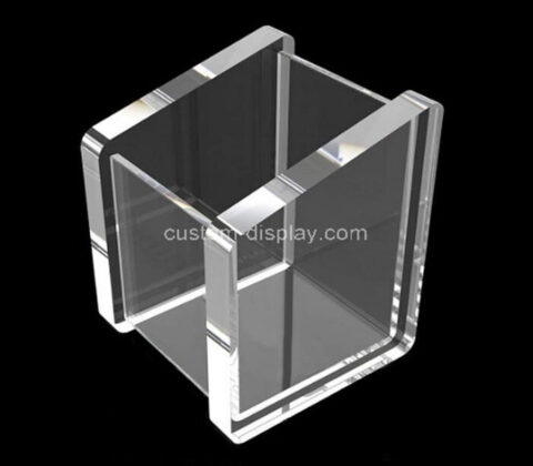 Customize crystal clear acrylic pencil holder cup,lucite makeup brush organizers