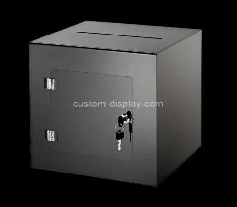 Custom plexiglass ballot box acrylic donation box perspex voting box