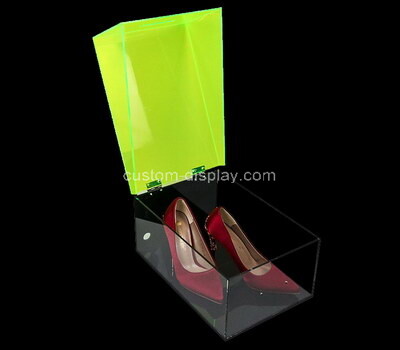 Custom acrylic shoe box plexiglass storage box