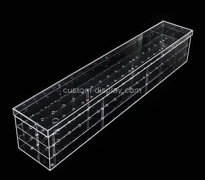 Custom lucite display box plexiglass case with multi holding holes