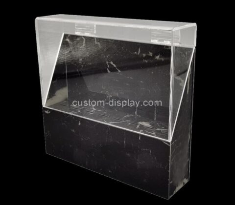 Custom marble acrylic tweezer stand perpsex eyelash extension tweezer holder box with cover