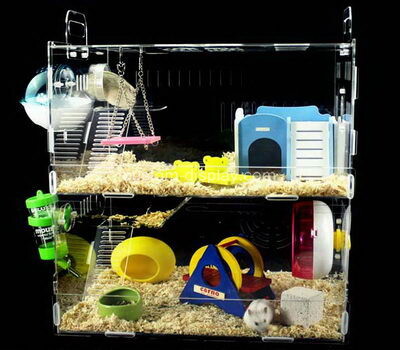 Custom acrylic pet guinea pig cage plexiglass pet nest lucite hamster house