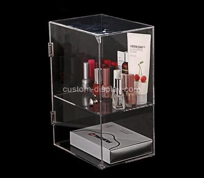 Custom plexiglass makeup showcase lucite cosmetic display case