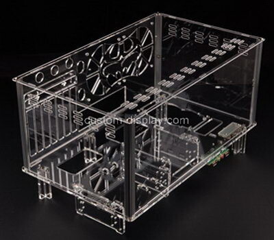 Custom transparent lucite computer case clear perspex computer box