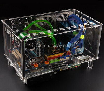 Custom clear lucite computer case transparent perspex computer box