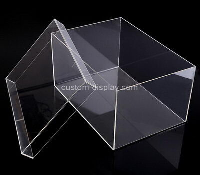 Customize transparent plexiglass display case with lid