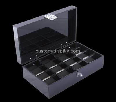 Customize plexiglass jewelry organizer box with lid