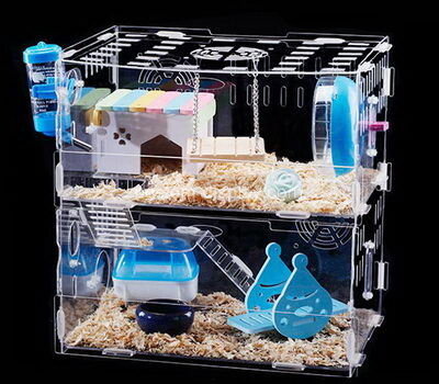 Customize plexiglass hamster habitat home acrylic small pet animals house