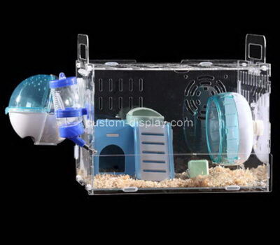 Customize acrylic hamster habitat cage plexiglass small pet animals house