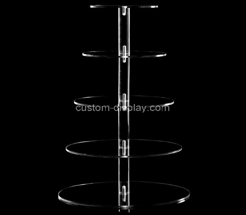 Acrylic manufacturer customize round wedding party cake cupcake tree tower display stand