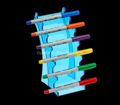 Plexiglass manufacturer customize lucite horizontal 6 Slot pen display stand