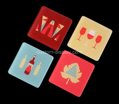 Acrylic manufacturer customize plexiglass coasters perspex cupmat