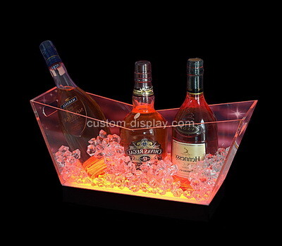 Acrylic manufacturer customize plexiglass LED ice bucket bar party lucite wine seat rack