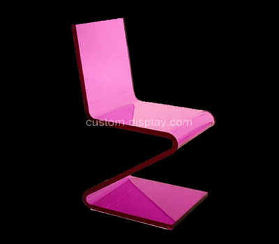 Acrylic factory customize plexiglass chair lucite Z shape chair