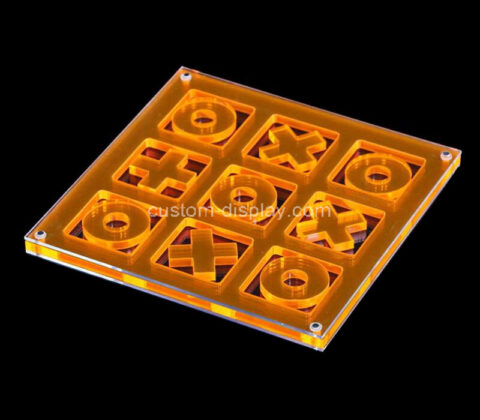 Plexiglass factory customize acrylic Tic Tac Toe board game set lucite game set