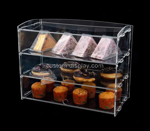 Plexiglass factory customize acrylic bread display box perspex bread showcase