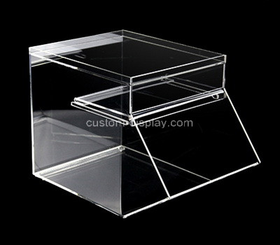 Plexiglass factory customize acrylic bread display box lucite candy showcase