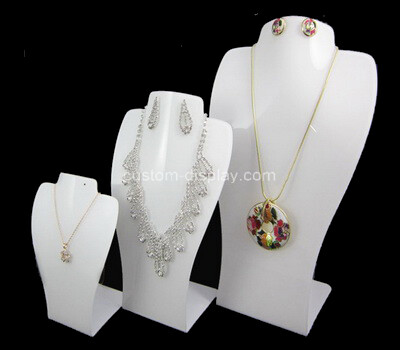 Plexiglass supplier customize acrylic necklace bust stands perspex jewelry holder
