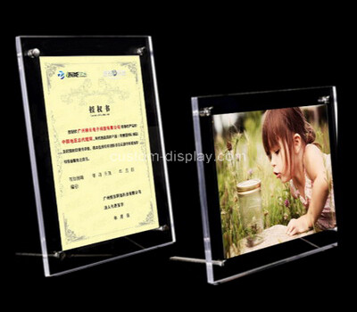 Acrylic factory customize plexiglass photo frame lucite certificate frame