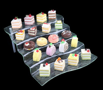 Acrylic factory customize plexiglass cake display riser perspex cake display stand