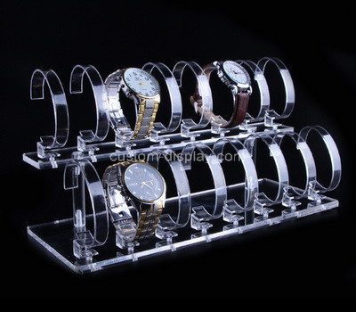 Lucite factory customize acrylic wathces display rack plexiglass watches display stand
