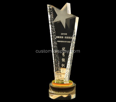 Lucite factory customize acrylic medal plexiglass trophy