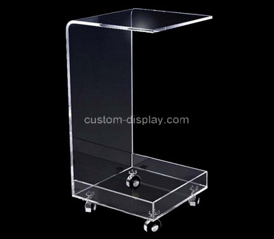 Lucite factory customize acrylic side table plexiglass bar cart