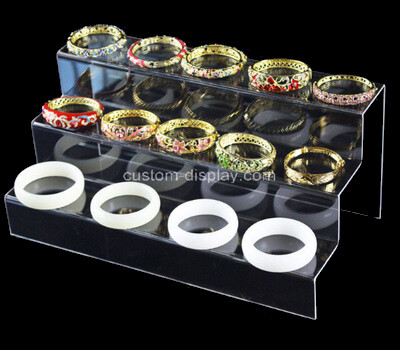 Plexiglass factory customize acrylic bangle display riser lucite jewelry display stand