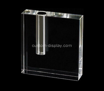 Lucite supplier customize acrylic bud vase block for rose