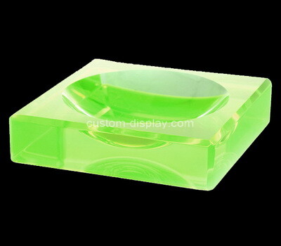 Plexiglass supplier customize acrylic square chocolate bowl green