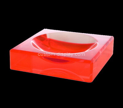 Plexiglass factory customize acrylic square blueberry bowl pink