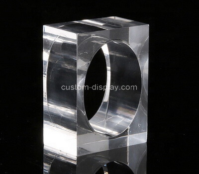 Perspex supplier customize acrylic napkin ring holder block