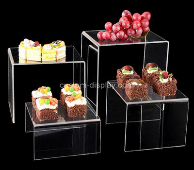 Perspex supplier customize lucite cupcake display risers