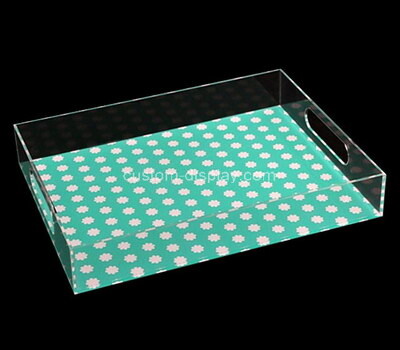 Acrylic manufacturer customize perspex breadkfast serving tray