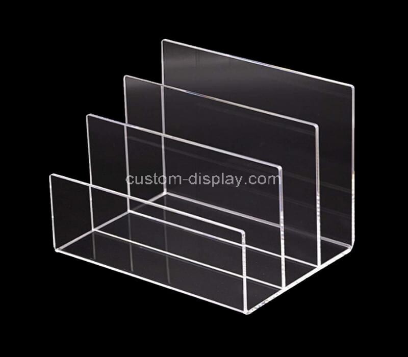 Acrylic factory customize desktop lucite office file organizer