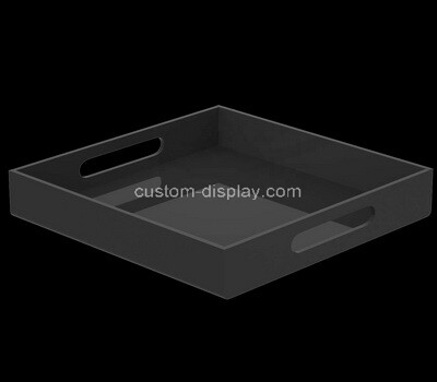 Acrylic supplier customize plexiglass serving tray with handles