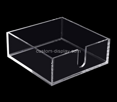 Acrylic supplier customize table top lucite note pad holder tray