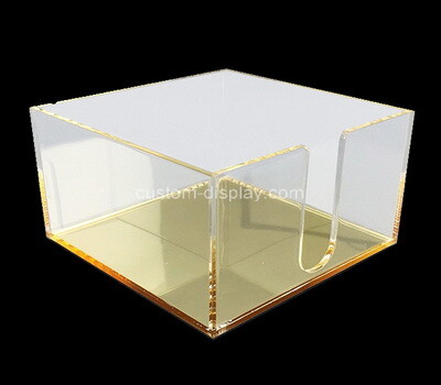 Acrylic supplier customize table top plexiglass tissue paper holder tray