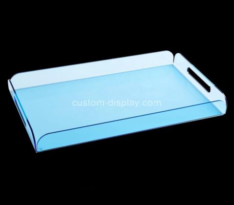 Plexiglass supplier customize blue acrylic serving tray