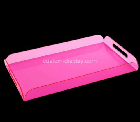 Perspex manufacturer customize pink acrylic serving tray